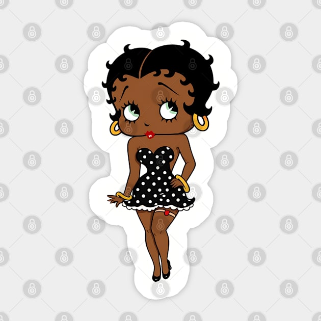 Betty Boop - Dress - Black Girl Magic Sticker by UrbanLifeApparel